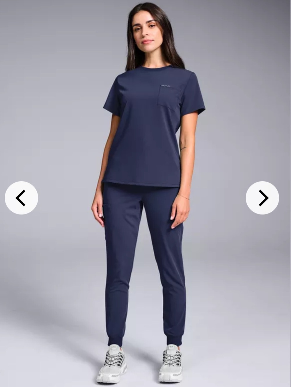 Hypothesis Navy Short-Sleeve Scrub Top and Jogger Set M